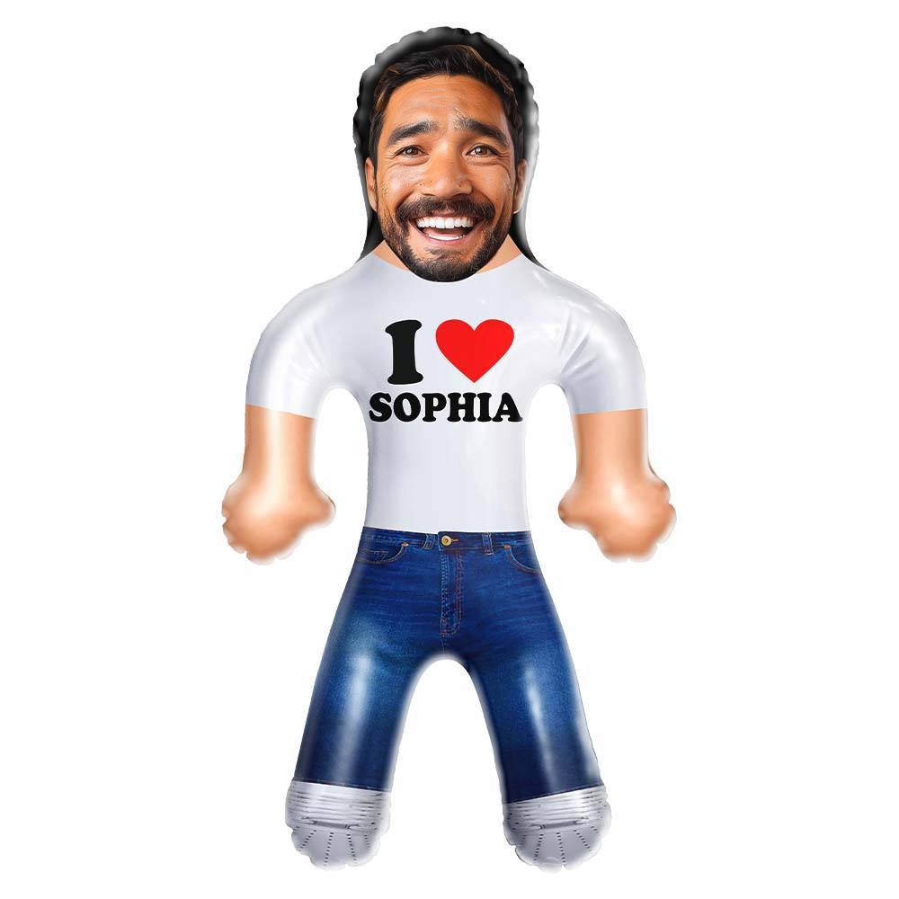 Personnalisé I Heart You Blow Up Dolls Cadeau De Poupée Gonflable Drôle Personnalisé Pour Elle - MaPhotochaussetteFr