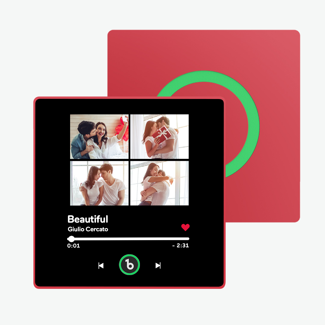 Aimant De Réfrigérateur De Musique Personnalisé Avec Cadre Coloré, Aimant De Réfrigérateur D'album Personnalisé Qui Peut Être Joué, Chanson, Cadeau Unique Pour Couple - MaPhotochaussetteFr