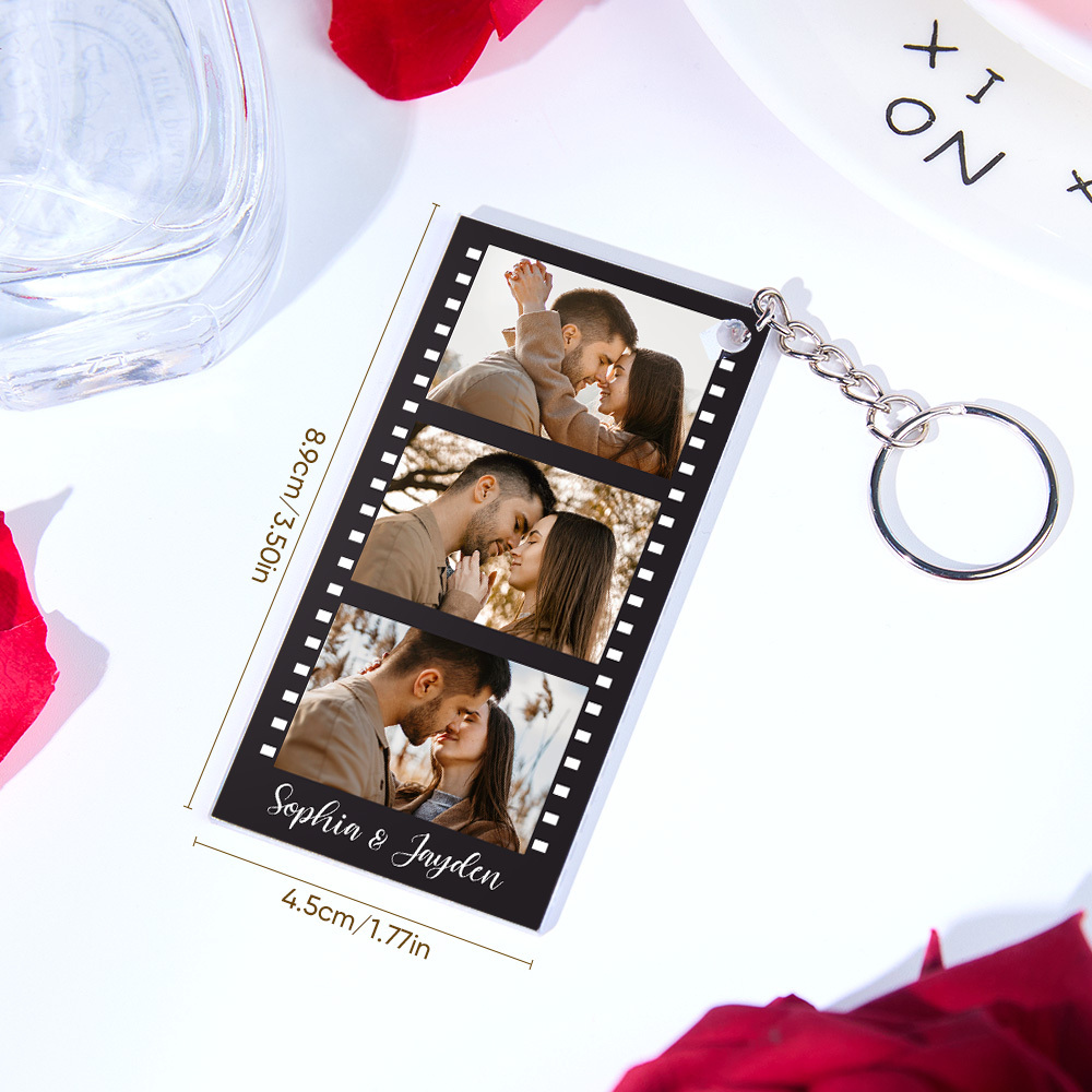 Porte-clés Personnalisé En Film Acrylique, Couple You & Me, Photo Et Texte, Cadeaux Créatifs, Cadeau De Saint-valentin - MaPhotochaussetteFr