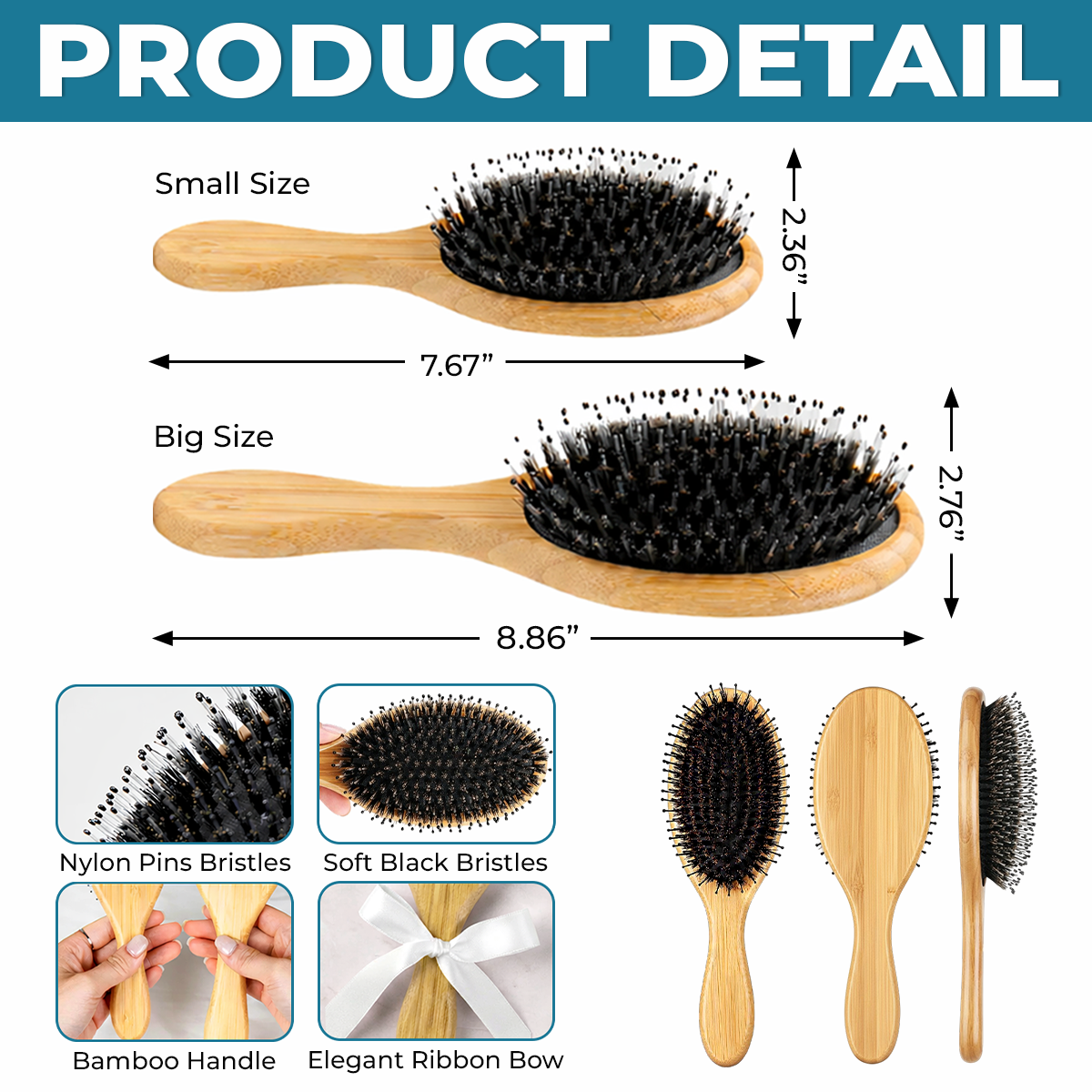 Brosse À Cheveux Personnalisée Avec Fleur Du Mois De Naissance - Cadeaux De Remerciement Personnalisés Pour Une Remise De Diplôme Ou Un Anniversaire Cadeau pour la fête des mères - MaPhotochaussetteFr