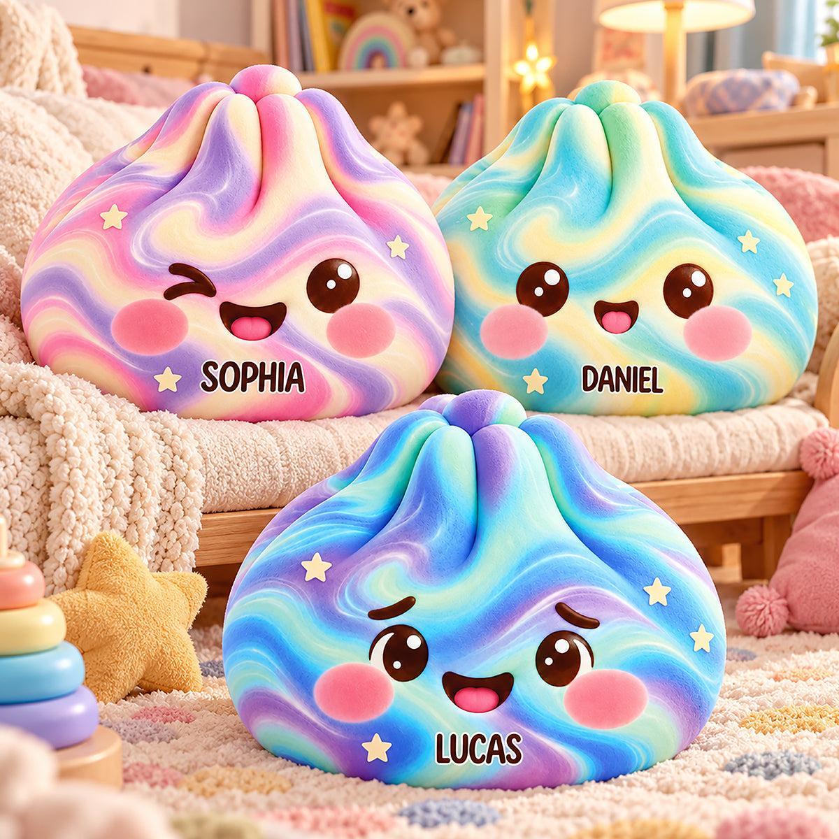Oreiller Personnalisé En Forme D’arc-en-ciel, Personnage Souriant Mignon Embrassé Par Un Enfant, Cadeau Unique Pour Les Enfants - MaPhotochaussetteFr