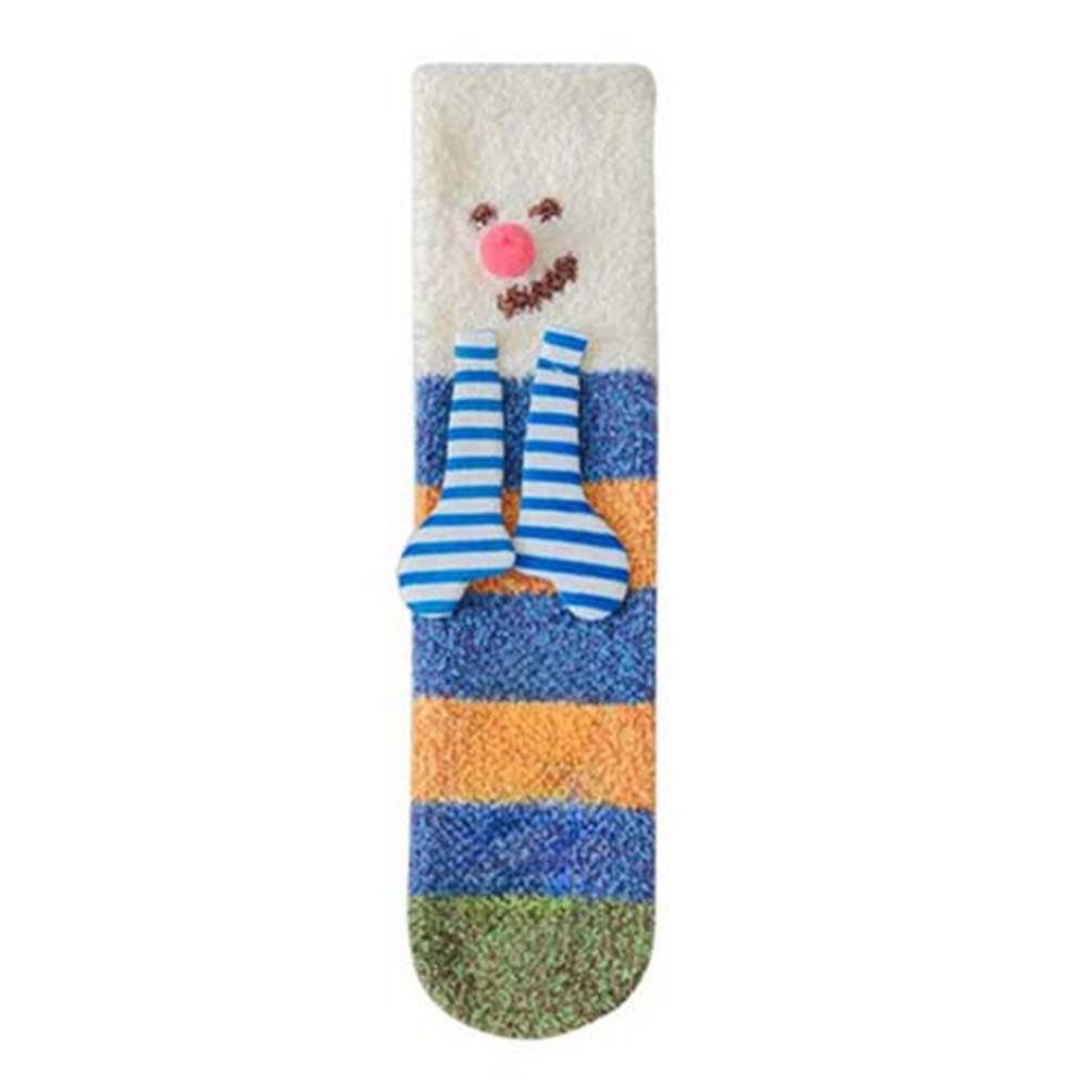 Chaussettes De Noël En Peluche Polaire Pour Femmes, Chaussettes De Sol D'hiver Pour La Maison, Cadeaux De Noël -