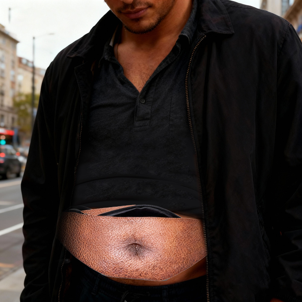 Sac Banane Humoristique En Forme De Ventre À Bière – Sac Banane Fantaisie Personnalisé Avec Un Design De Ventre Réaliste, Cadeau Rigolo Pour Hommes Et Femmes. - MaPhotochaussetteFr