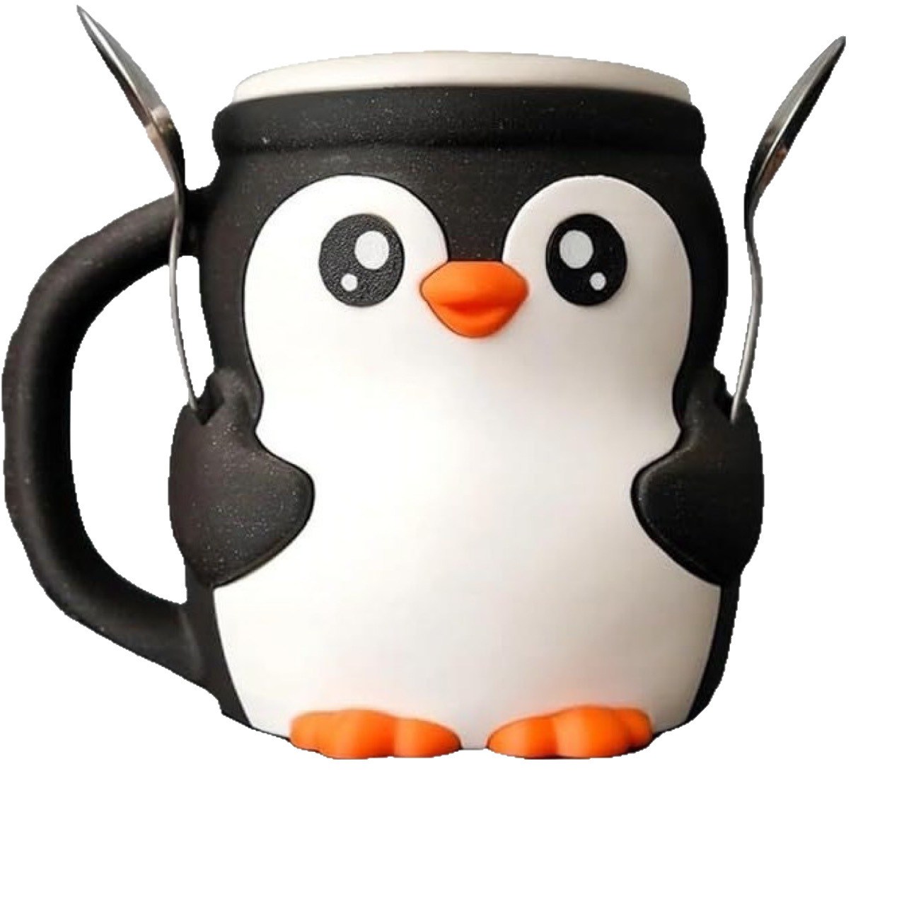 Porte-pinte De Glace En Forme D'animal Mignon Avec Poignée Et Cuillère. Manchon De Refroidissement Antigel Réutilisable Pour Glaces, Boissons Et Desserts. Cadeaux Amusants Pour Les Amateurs De Glaces. Cadeaux De Noël. - MaPhotochaussetteFr