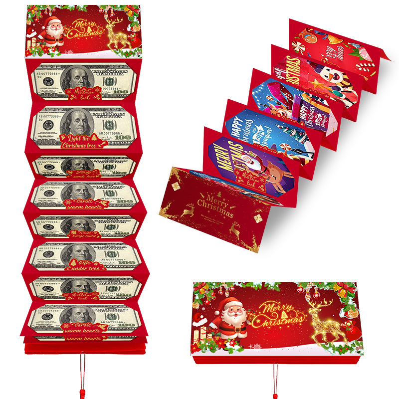 Tirelire De Noël – Coffret Surprise En Forme De Dollar Du Père Noël Pour Les Fêtes Et Les Échanges De Cadeaux En Espèces - MaPhotochaussetteFr