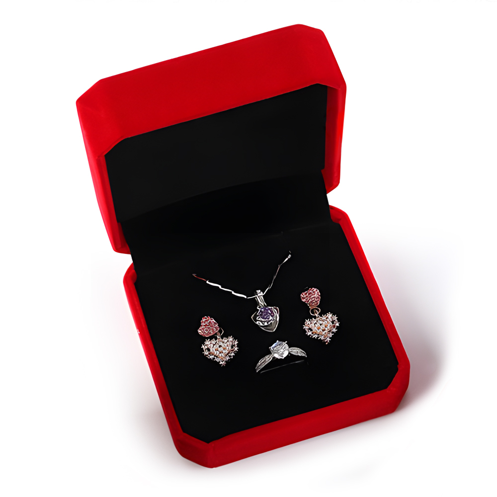 Coffret Cadeau (9*9*4cm) Rouge - MaPhotochaussetteFr