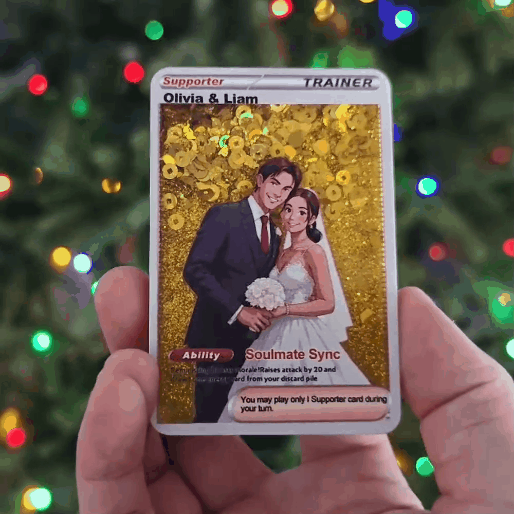 Carte De Sable Flottante Personnalisée Pour Couple D'anime, Carte Acrylique, Cadeau Pour Couple, Anniversaire De Famille, Noël - MaPhotochaussetteFr