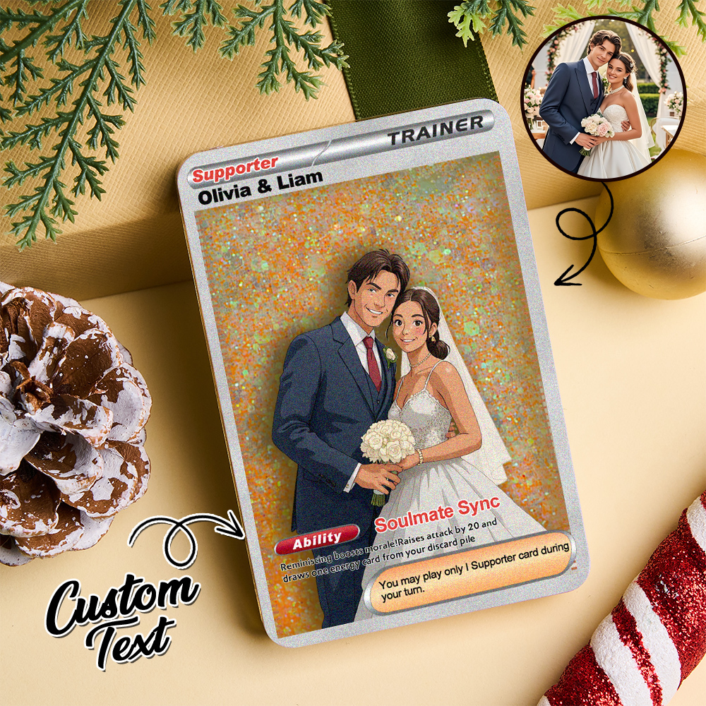 Carte De Sable Flottante Personnalisée Pour Couple D'anime, Carte Acrylique, Cadeau Pour Couple, Anniversaire De Famille, Noël - MaPhotochaussetteFr