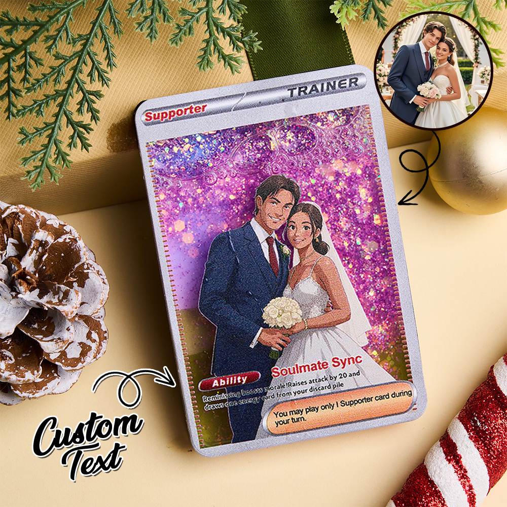 Carte De Sable Flottante Personnalisée Pour Couple D'anime, Carte Acrylique, Cadeau Pour Couple, Anniversaire De Famille, Noël - MaPhotochaussetteFr