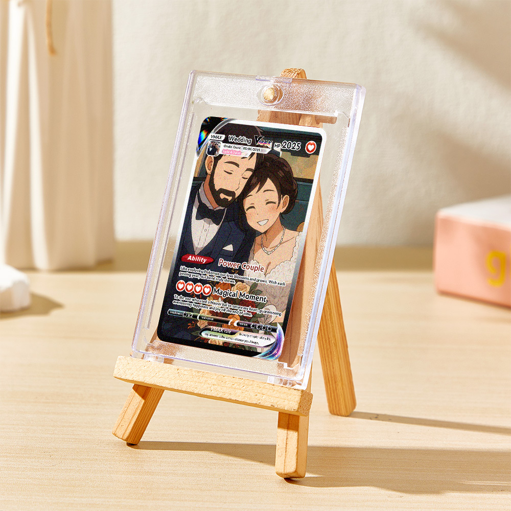 Carte Personnalisée Pour Couple D'anime, Cadeau Romantique De Saint-valentin Pour Couple, Souvenir De Mariage Unique À Collectionner - MaPhotochaussetteFr