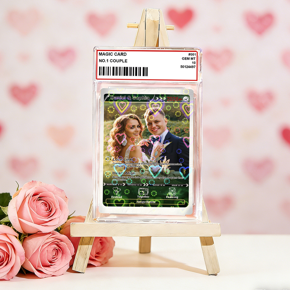 Carte De Saint-valentin Personnalisée Pour Couple, Carte D'anniversaire Personnalisée Avec Photo De Couple Style Anime, Cadeau Idéal Pour La Saint-valentin. - MaPhotochaussetteFr