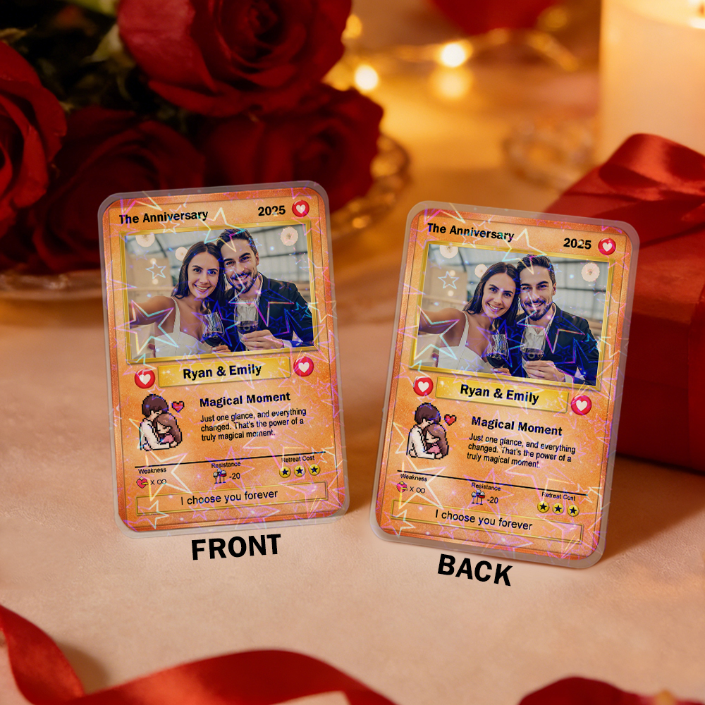 Carte Personnalisée Pour Couple, Cadeau Romantique D'anniversaire, Carte Souvenir Photo Du Couple, Carte Au Style Mignon - MaPhotochaussetteFr