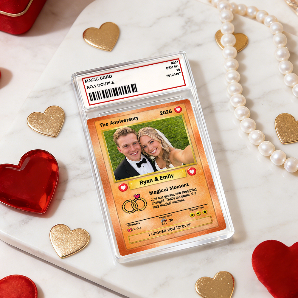 Carte Pokémon Personnalisée Pour Couple, Inspirée Des Animés, Cadeau De Poche Esthétique, Cartes À Collectionner Personnalisées, Idée Cadeau Pour Un Anniversaire Ou La Saint-valentin - MaPhotochaussetteFr