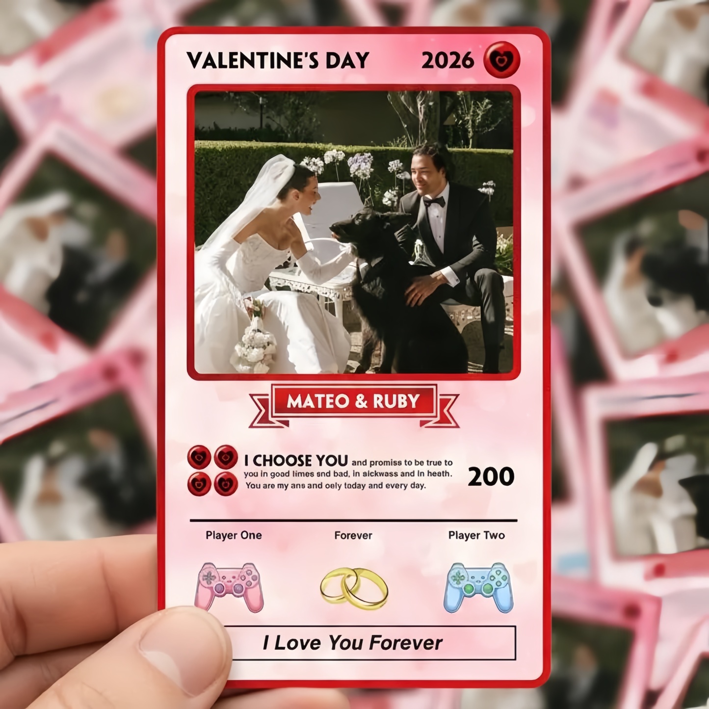 Carte De Saint-valentin Personnalisée Pour Couple, Carte D'anniversaire Personnalisée Avec Photo De Couple Style Anime, Cadeau Idéal Pour La Saint-valentin. - MaPhotochaussetteFr