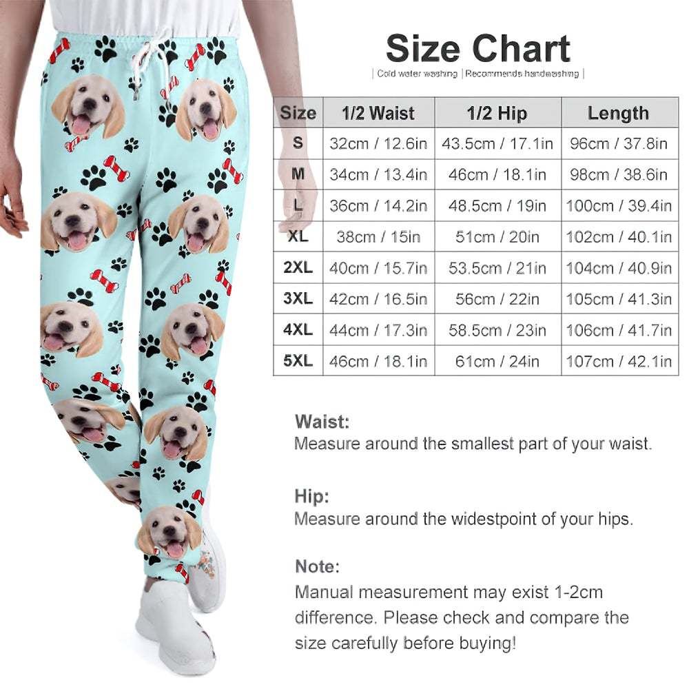 Custom Cat Face Sweatpants Unisex Joggers Gift For Pet Lovers