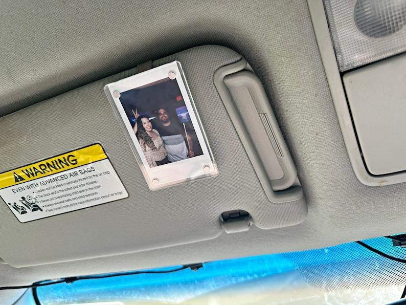 Clip De Pare-soleil De Voiture Avec Photo, Clip De Pare-soleil Personnalisé, Décoration De Voiture, Photo Polaroid, Cadeau Pour Couples De Voiture