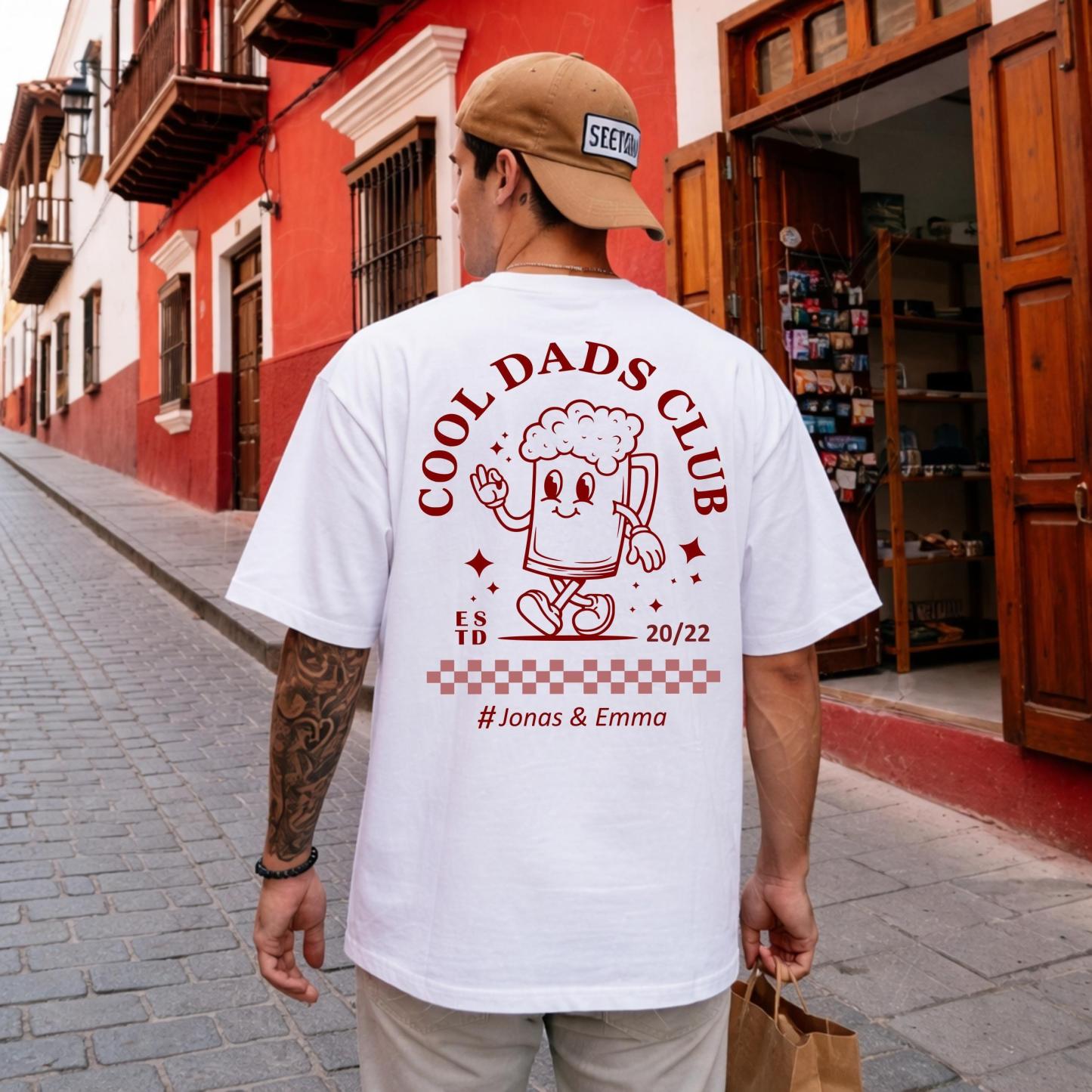 T-shirt personnalisé oversize « Dad Club » avec année de naissance de l'enfant – Cadeau fête des pères, Chemise papa pour papa, idée cadeau pour les pères - MaPhotochaussetteFr