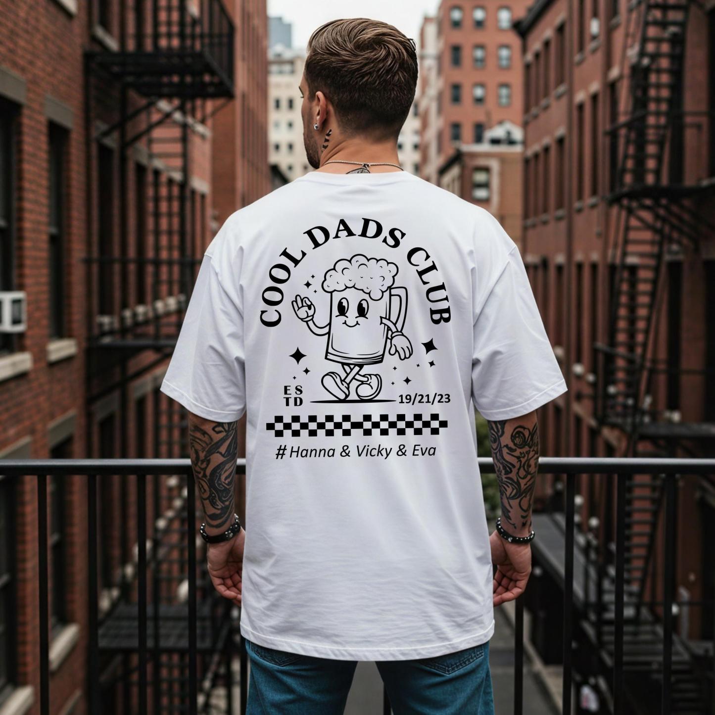 T-shirt personnalisé oversize « Dad Club » avec année de naissance de l'enfant – Cadeau fête des pères, Chemise papa pour papa, idée cadeau pour les pères - MaPhotochaussetteFr