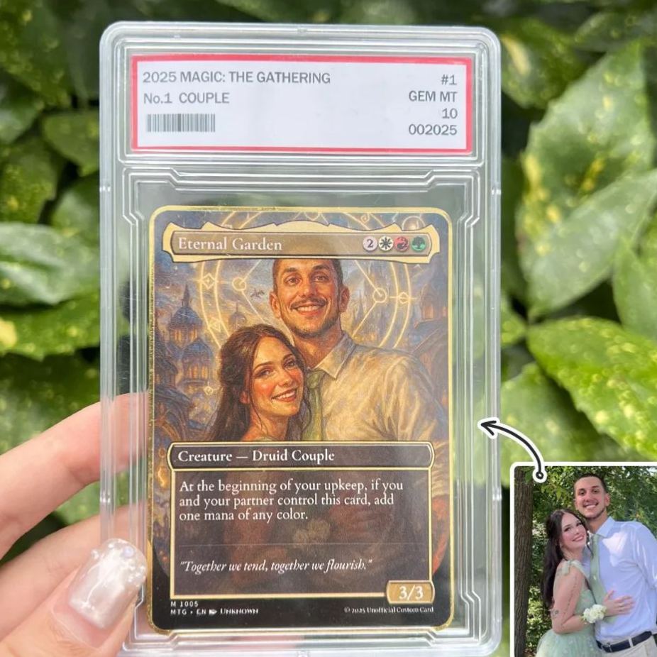 Carte Magique Personnalisée Pour Couples D'anime, Carte Magique Photo Personnalisée Pour Anime, Cadeau Pour Couples - MaPhotochaussetteFr