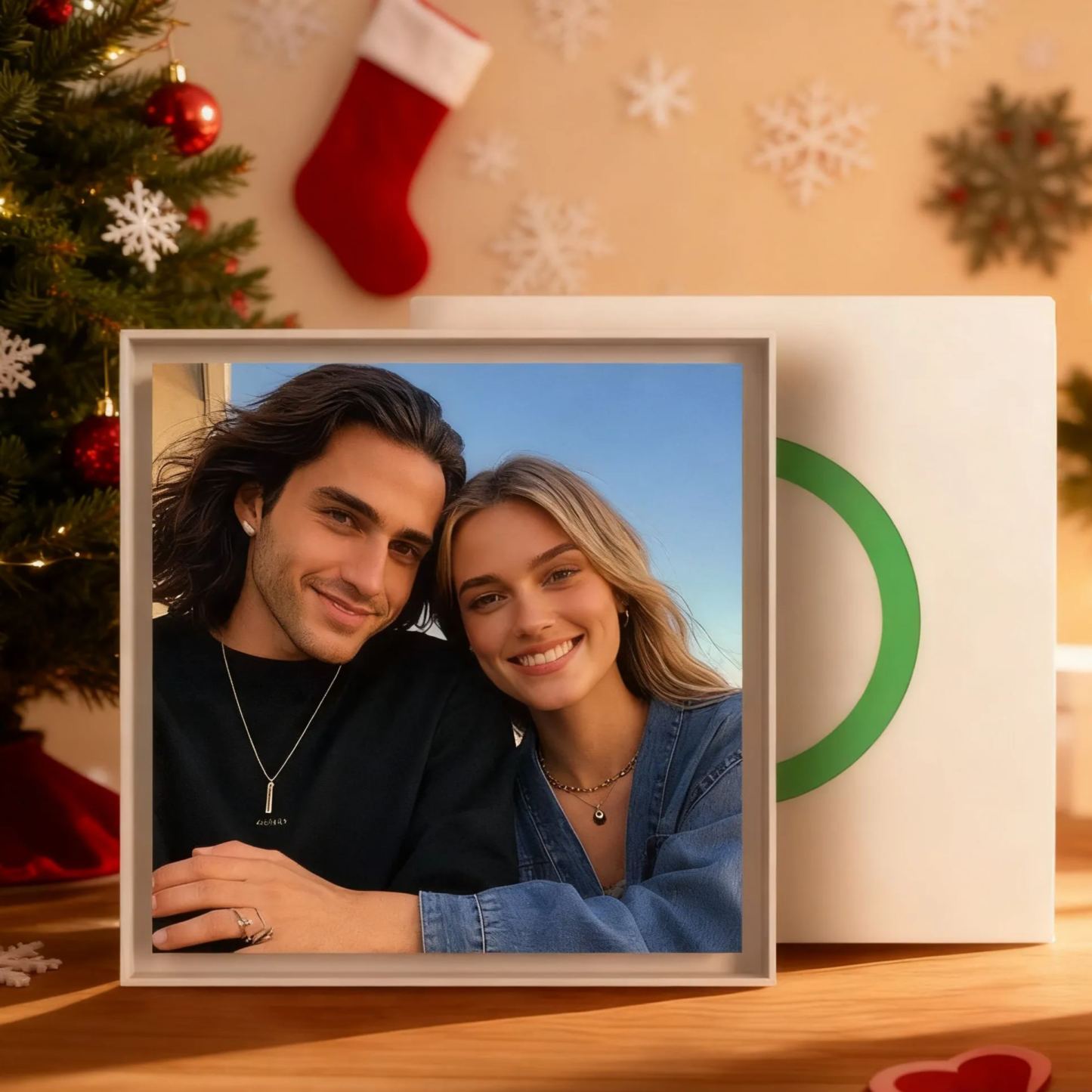 Cadeau De Fête Des Pères : Aimant De Réfrigérateur Personnalisé Avec Musique Et Photo, Possibilité De Personnaliser 1 À 6 Vinyles Et Chansons