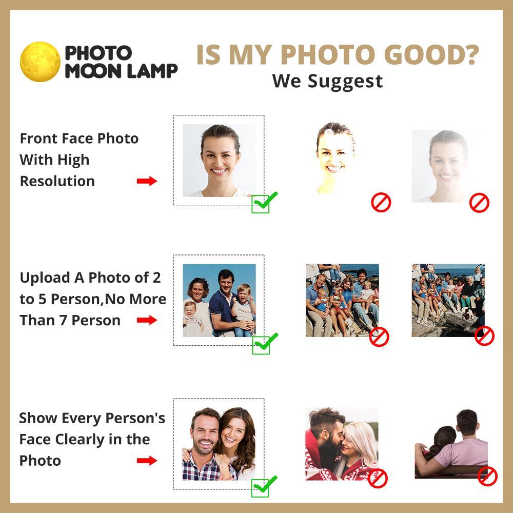 Cadeau Pour Maman Photo Lune Lampe Personnalisé 3d Imprimé Photo Lumière Lune Peinture Lumière Cadeaux Pour Maman - MaPhotochaussetteFr