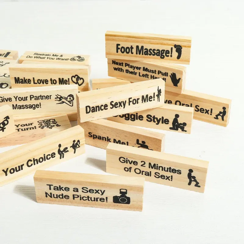 Jeu De Tour De Blocs Personnalisé Pour Couples - Idée Cadeau Originale Pour La Saint-valentin, Un Anniversaire Ou Une Soirée En Amoureux, Jeu De Société Unique Pour Deux - MaPhotochaussetteFr