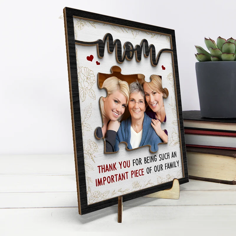 Cadre Photo Personnalisé « Merci D'être Un Membre Si Important De Notre Famille » - Cadeau Unique Pour Notre Chère Maman