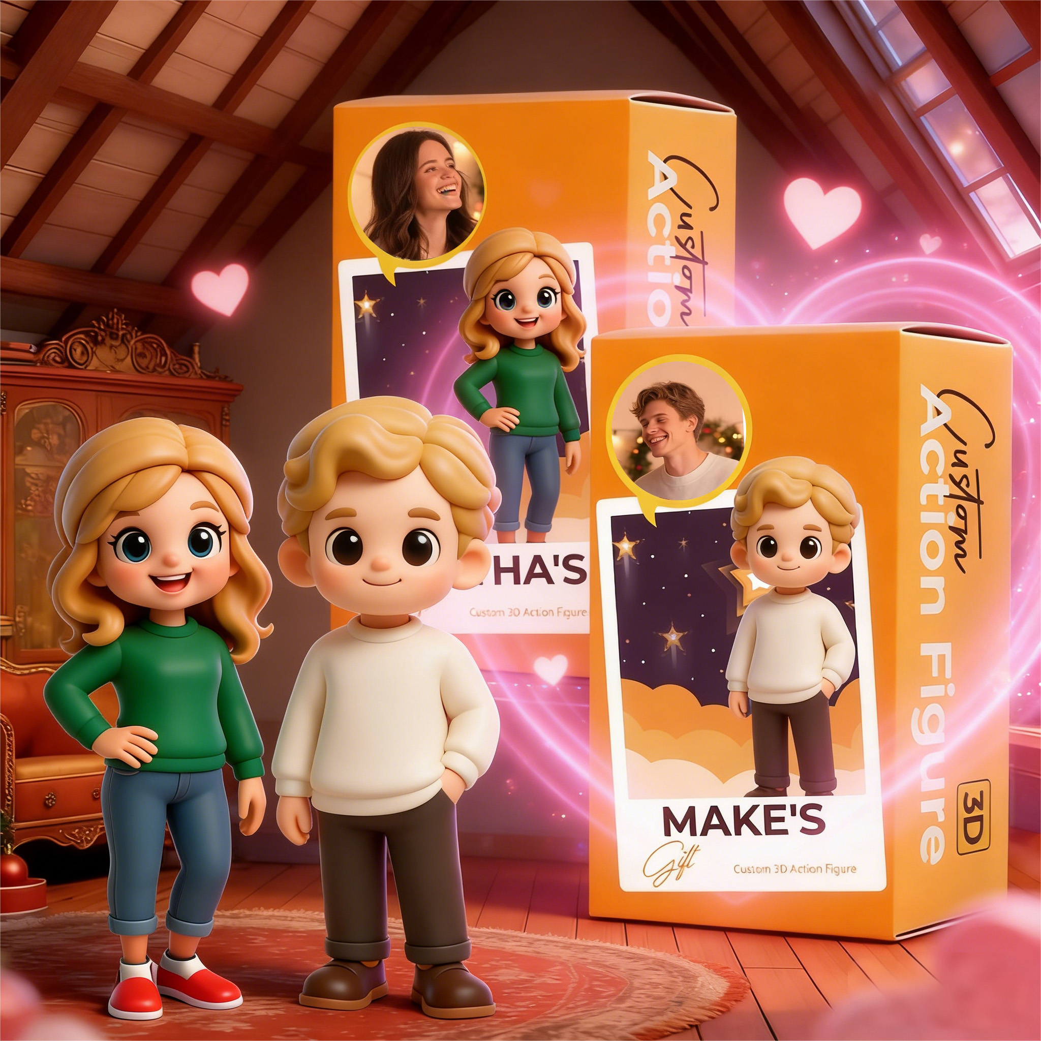 Cadeaux de la Saint-Valentin Mini Figurine 3d Personnalisée À Partir De Votre Photo, Jouet De Bureau Personnalisé Pour La Décoration De Bureau