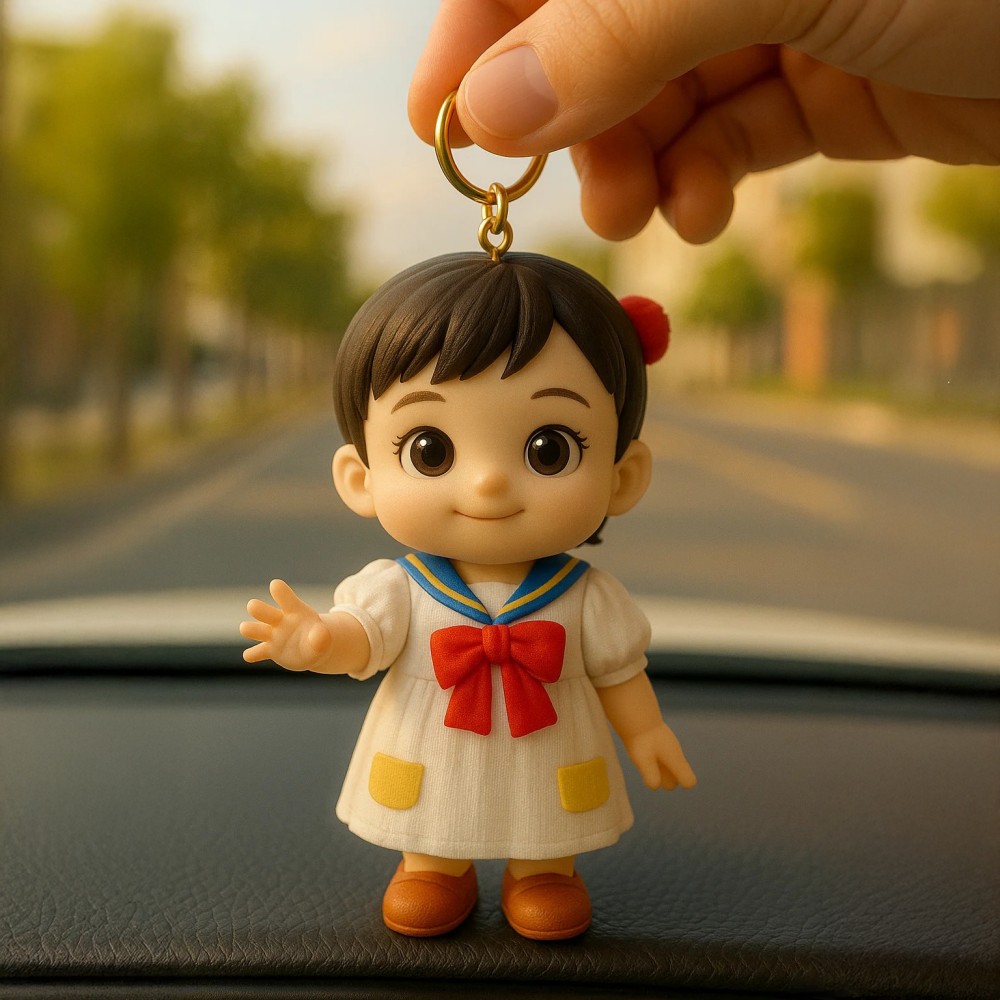 Custom Made 3D Mini Keychain Figure with Your Face Perfect for Gifting