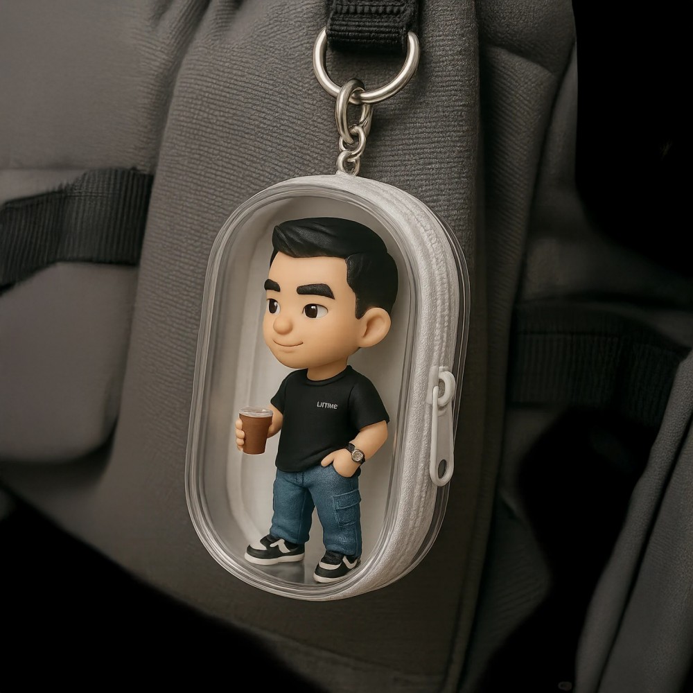 Custom 3D Backpack Charm from Your Photo Personalized Mini Character Accessory Cute Gift for All Ages