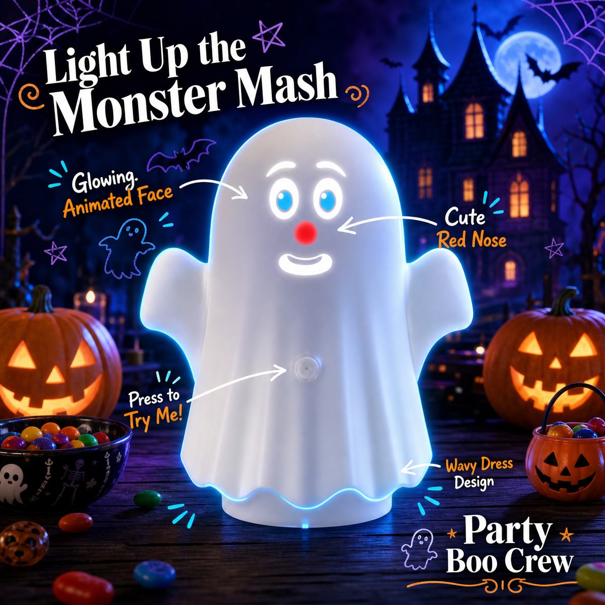 Animated Talking Ghost Projection Toy Halloween Gift