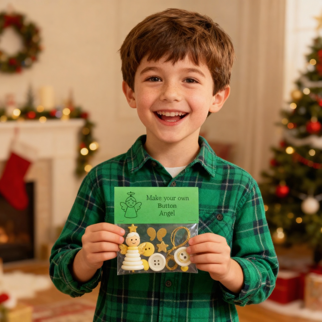 DIY Button Snowman Ornament Kit Chirstmas Gifts