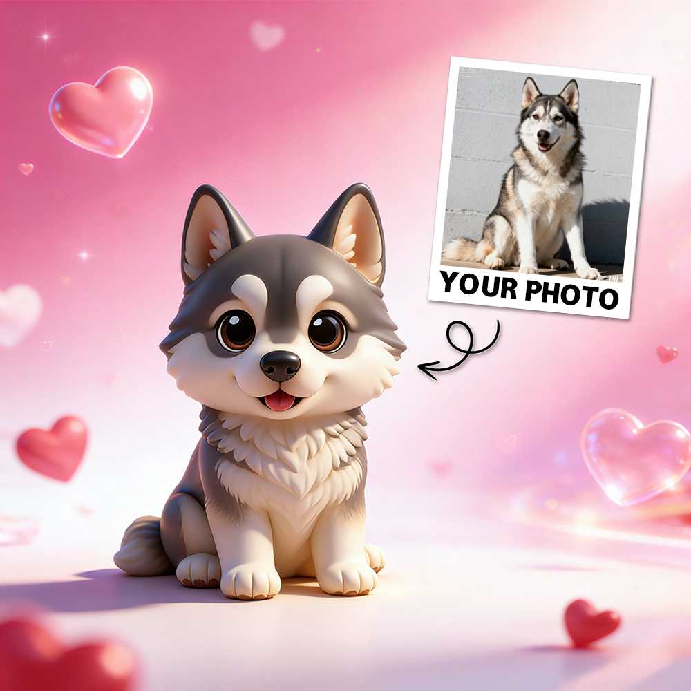 Custom 3D Pet & Owner Figurine Personalized Christmas Gift Create Your Own Pet Lover Desk Buddy