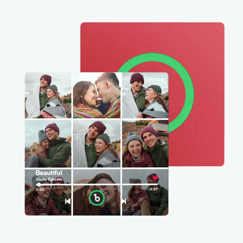 Personalized Music Fridge Magnet Colorful Frame Album Fridge Magnet Music Wall Photo Sticker Music Movement That Can Be Played Gift for Couple - Bestchristmasgifts