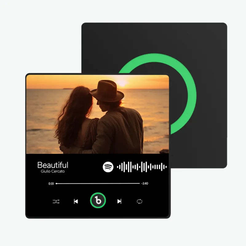 Personalized Music Fridge Magnet Colorful Frame Album Fridge Magnet Music Wall Photo Sticker Music Movement That Can Be Played Gift for Couple - Bestchristmasgifts