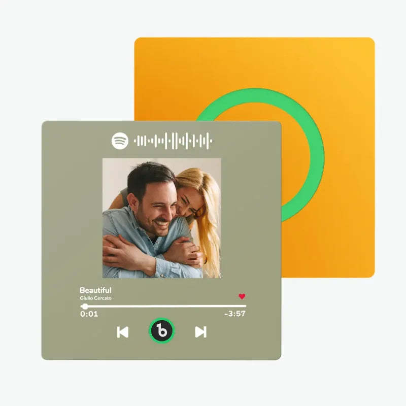 Personalized Music Fridge Magnet Colorful Frame Album Fridge Magnet Music Wall Photo Sticker Music Movement That Can Be Played Gift for Couple - Bestchristmasgifts