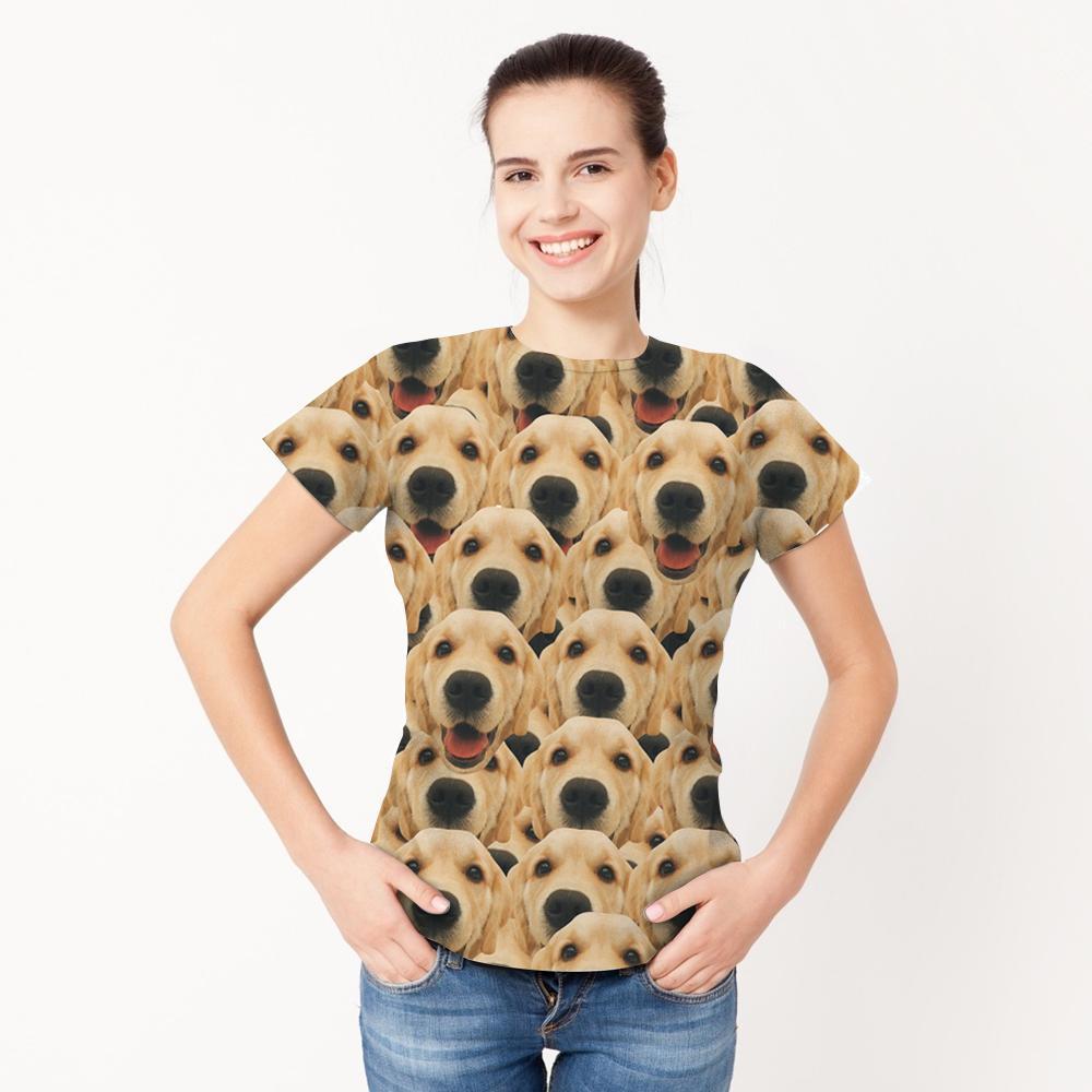 Custom Face Mash Dog T-shirt - MyPhotoSocks