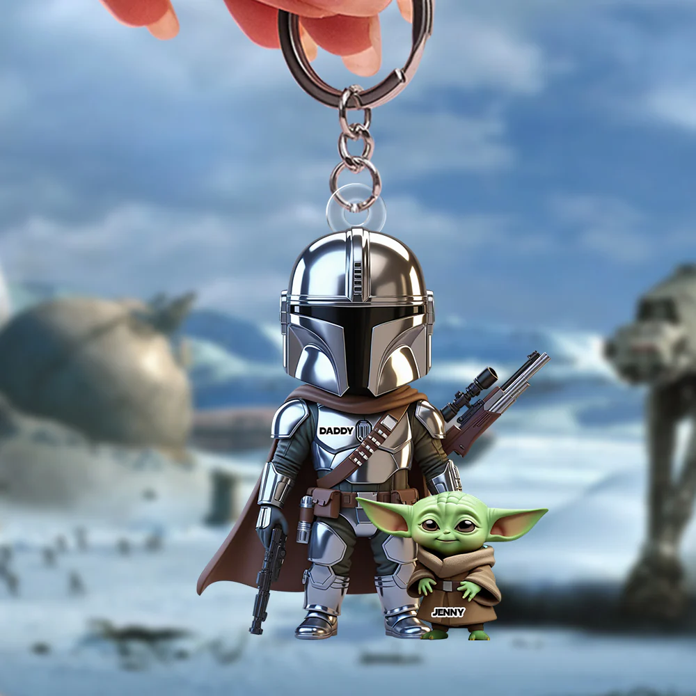 Warrior Dad Keychain Personalized Gifts For Dad