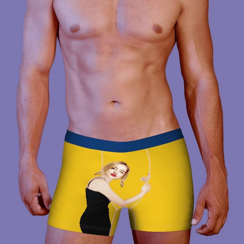 Custom Face Boxer Hug Body Boxer Shorts Men Novelty 3D Printed Personalized Shorts-MyPhotoSocks