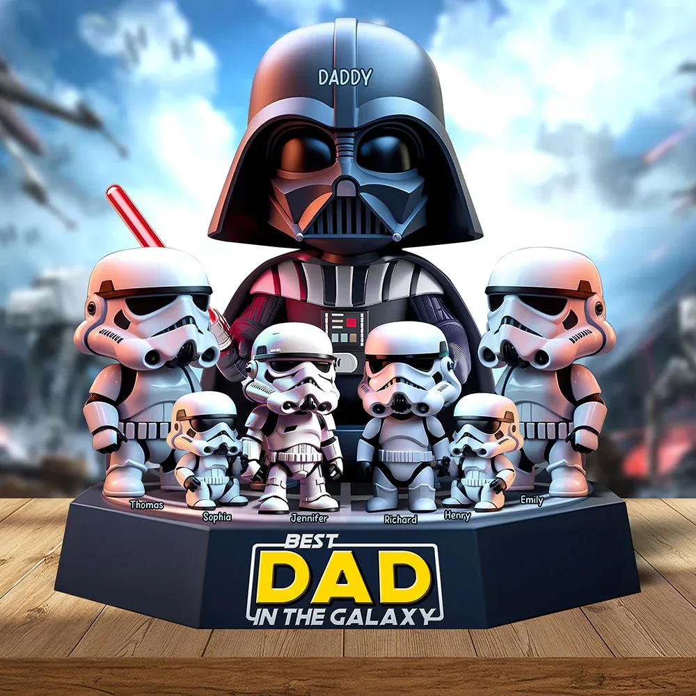 Personalized Gifts For Dad Acrylic Plaque, Best Dad In The Galaxy