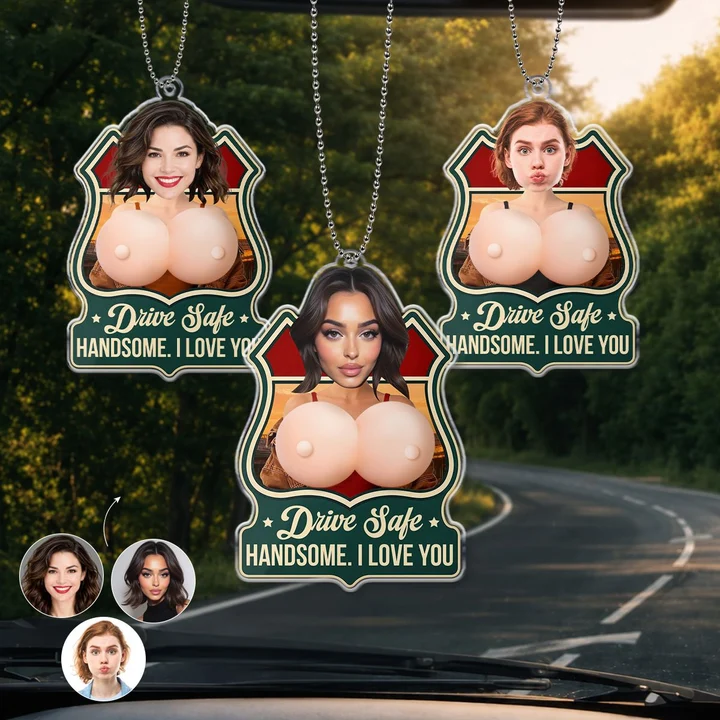 Personalised Photo Gifts - Drive Safe Squishy Acrylic Car Ornament