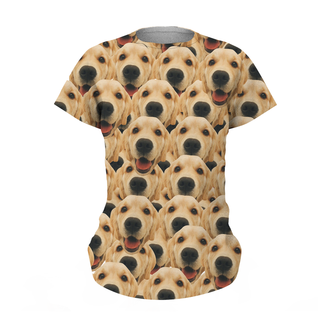 Custom Face Mash Dog T-shirt - MyPhotoSocks