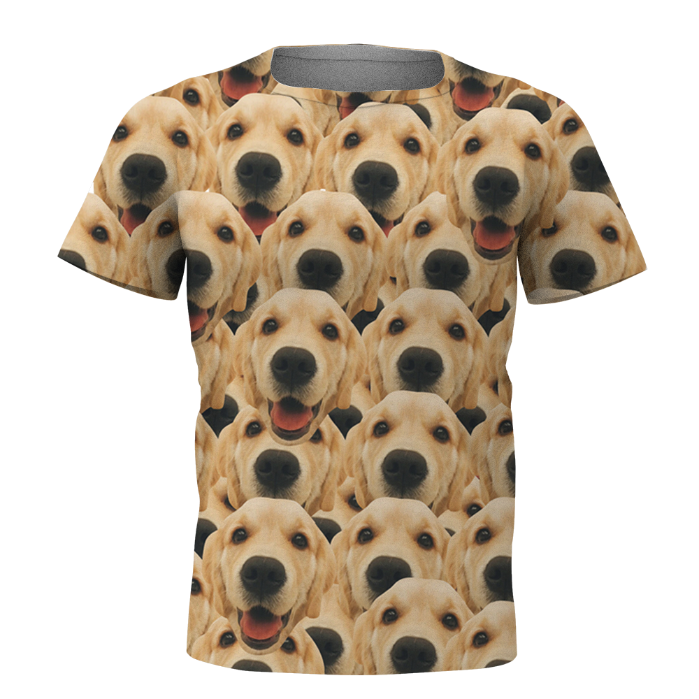 Custom Face Mash Dog T-shirt - MyPhotoSocks