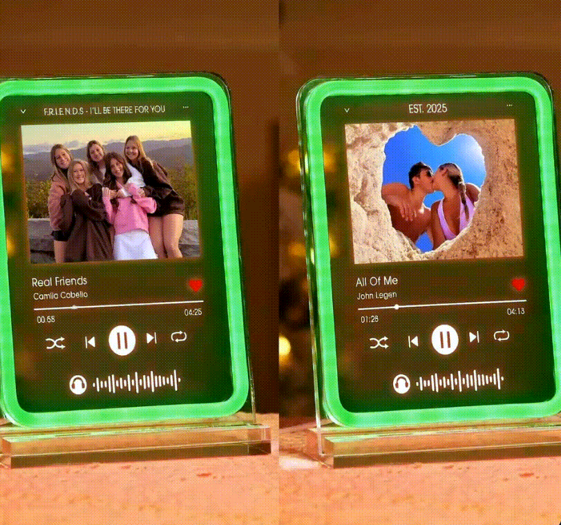 Personalized LED Acrylic Music Plaque – Custom Photo & Song Gift for Couples, Anniversary, Weddings