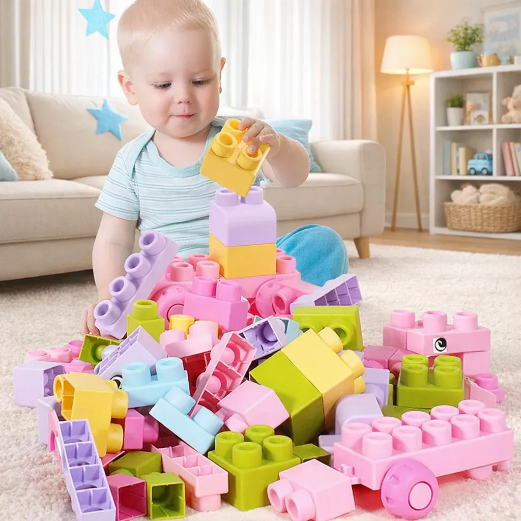 Jell-o Blocks: 40-piece Montessori Soft Sensory Blocks