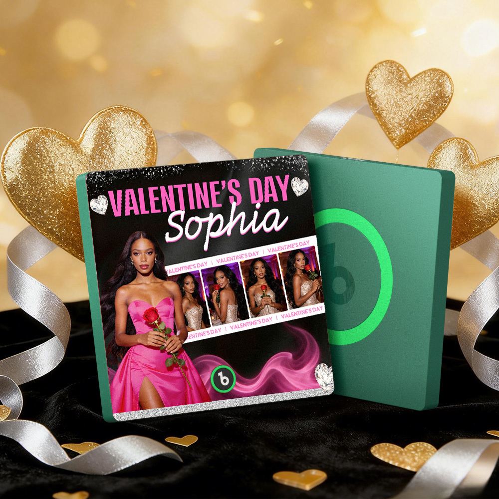 Custom Music Fridge Magnets Colorful Frame Album Fridge Magnet Can Play Songs Heart And Balloon Valentine's Day Gift