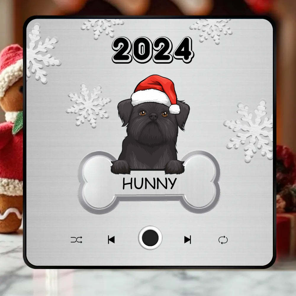 Personalized Music Fridge Magnet Custom Pet Dog Merry Christmas Custom Music Magnets Can Play Songs Christmas Gift Pet Lovers Gifts - MyPhotoSocks