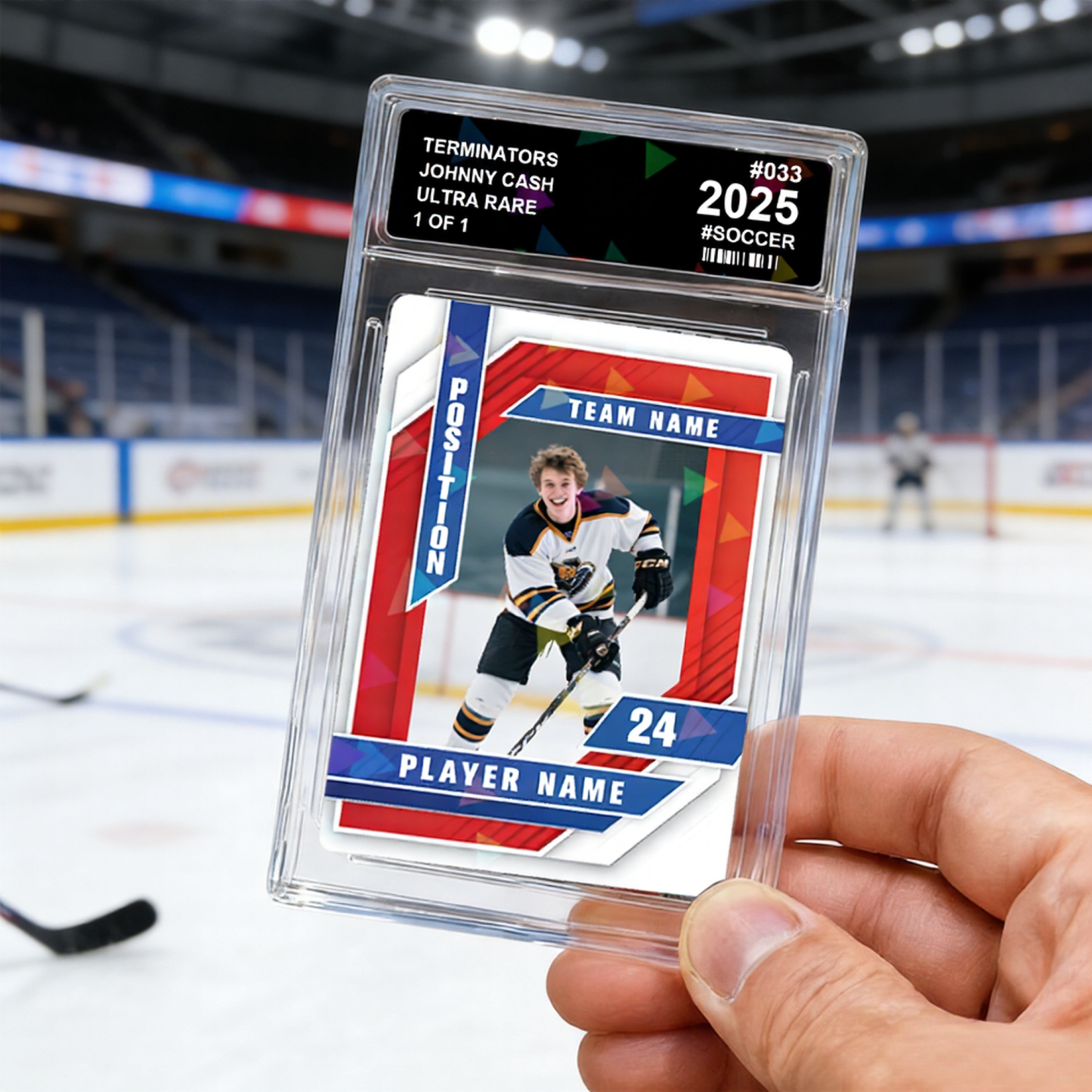 Custom Sports Card for Kids  Personalized Portrait Card with Team Name Great Athlete Gift Idea