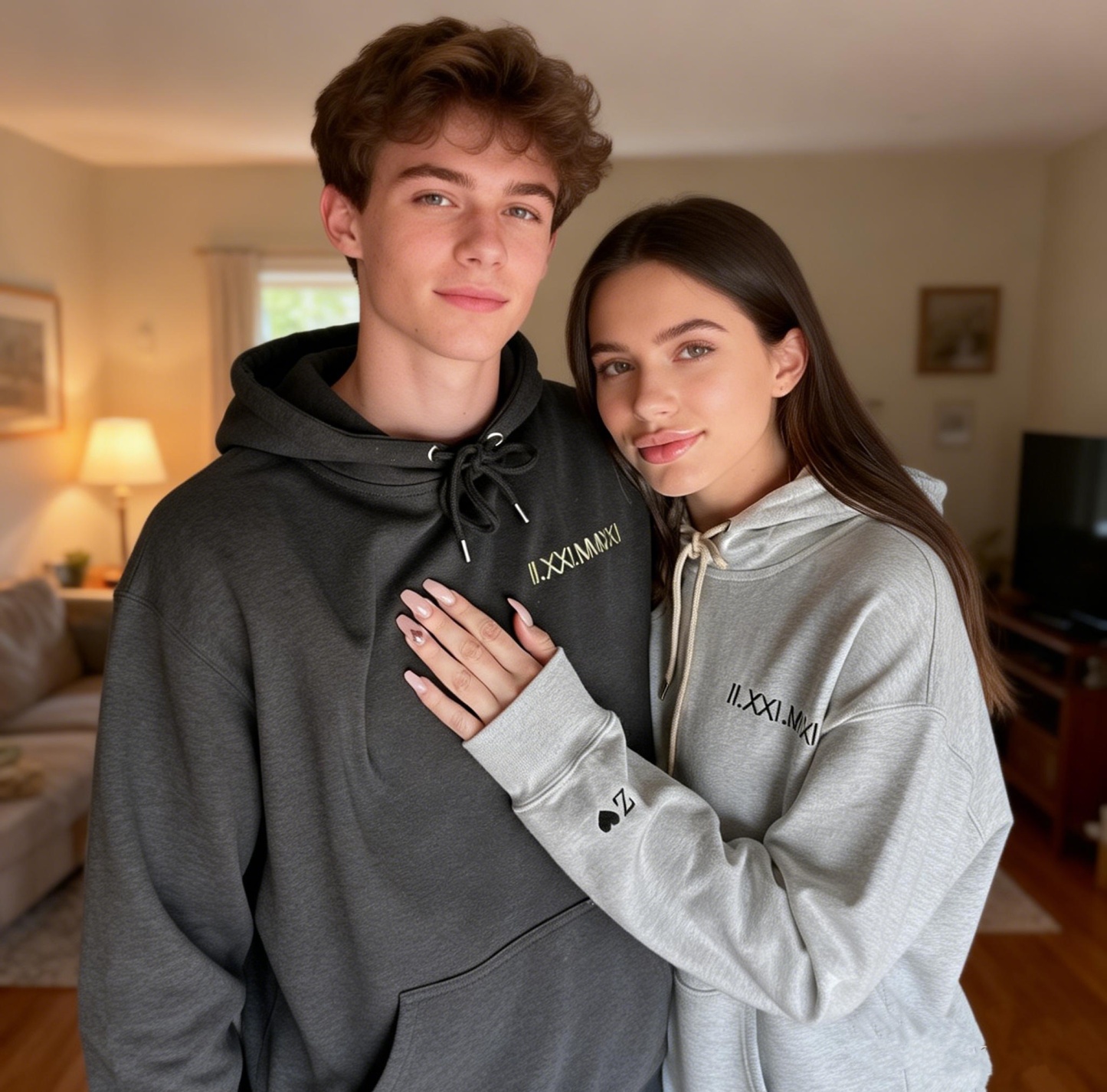 Custom Embroidered Sweatshirt With Name Valentine's Gifts Embroidery Effect for Lover Gift Idea