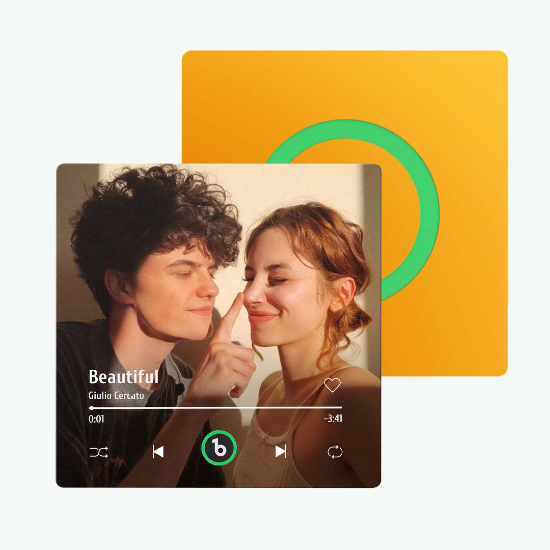 Personalized Music Fridge Magnet Colorful Frame Album Fridge Magnet Music Wall Photo Sticker Music Movement That Can Be Played Gift for Couple - Bestchristmasgifts
